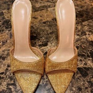 Elegant Gold Women's Heels